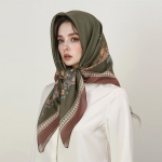 Moslemi ruudukujuline hijabi sall prindiga turbank paksust puuvillast juuksem&uuml;ts &ouml;&ouml;m&uuml;ts magamiseks elastne p&auml;ikesekaitse bandana 90x90cm 90X90CM black