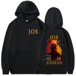 R&auml;ppar Josman J.O.$ Tuuri Album 2025 Graafiline Huppar Meeste Mood Retro Pikkade Varrukatega Dressipluus Hip Hop Kapuutsiga Streetwear S black