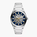 Fossil Everett Meeste &Auml;ri Automaatne Kell &Uuml;mmargune sihver & Roostevabast terasest Elegantne Kell Sobib igap&auml;evaseks &auml;rikandmiseks Kingitus Talle ME3220 sinine