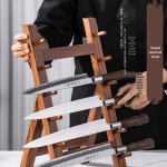 Sapele puidust 5-kihiline sushi noa hoidja