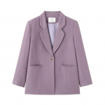 Lilla pintsak Naiste Kevad-S&uuml;gis Disainitunnetusega Twill Retro Vabaaja ja &Otilde;huke V&auml;ike &Uuml;likond XL