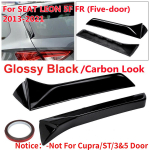 Autoakna trimmi huulespoiler Seat Leon 5F FR Mk3 MK3.5 5-ukse tagumise katuse tiiva k&uuml;lgserva sabaklapi taga pakiruumi akna spoileri huulele Glossy Black