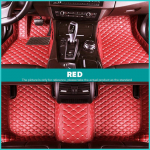 Car floor mats for Toyota SEQUOIA Seven Seats 2008 2009 2010 auto foot Pads automobile carpet cover interior accessories punane