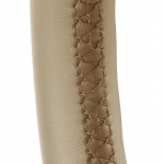 Auto rooli kate Mitsubishi Pajero V98 V97 2007-2014 Galant Customize roolim&auml;hise mikrokiust nahast k&auml;sitsi &otilde;mblemine beež