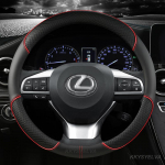Car Steering-Wheels Cover 38cm 15 For Lexus Es250 Is300 Rx270 rx450 Nx300 Ls460 Ct200h Ux260 Gx470 gx460 Lx570 Gs300 valge