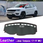 PU Leather Dashmat Dashboard Cover Mat Carpet Car-Styling accessories for Jeep Compass 2017- MK2 2nd Gen Right Hand Drive