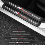 Auto ukse l&auml;vepakkude l&auml;vekarp Pagasiruumi p&otilde;rkeraua pedaali kleebised Katted Hyundai i30 i20 i10 i40 Tucson Kona Sonata Veloster Elantra jaoks 5Pcs-N-Performance