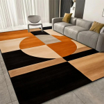 Luksuslik ja elegantne k&otilde;rgekvaliteediline oranži ja musta v&auml;rvi elutoa vaip, magamistoa diivan, p&otilde;randamatt, kodu kaunistus 80x120cm 31x47inch