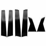 For Honda For Civic ABS Black Pillar Trims Compatible with Model Years Two Thond Sixteen through Twenty Twenty