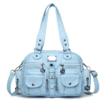 Naeltega kaunistatud &otilde;lakott, Vintage kunstnahast k&auml;ekott, Naiste suur mahutavusega crossbody kott white