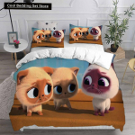 Anime Super Kitties voodipesukomplektid Tekk voodikate Tekk-padjap&uuml;&uuml;r 2-3 t&uuml;kki Komplektid Lastele T&auml;iskasvanutele Kodutekstiilid EU Single(135*200cm)3pcs
