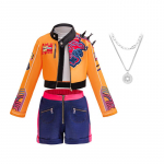 Lapsed T&uuml;drukud Kpop Rumi Zoey Mira Cosplay Kost&uuml;&uuml;m Halloween Karneval Jahimehed Lava Kost&uuml;&uuml;m Parukas &Uuml;likond Peo Rollim&auml;ngu R&otilde;ivad 160