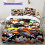Dragon Ball Z Muster Voodipesu, Tekikomplekt Tekikate Padjap&uuml;&uuml;r Kodu S&uuml;nnip&auml;evakingitus (1 * tekikott + 2 * padjap&uuml;&uuml;ri, ilma s&uuml;damikuta) 140x200cm black