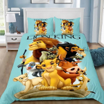 Tekikate Padjap&uuml;&uuml;r Voodipesukomplekt Simba L&otilde;vikuningas T&auml;iskasvanu Poiss T&uuml;druk Magamistoa Kaunistus Laste Kingitus &Uuml;he- Kahekohaline Suurus EU Single(135*200cm)3pcs