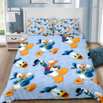 Tekikate Padjap&uuml;&uuml;r Voodipesu Komplekt Naljakas Donald Duck T&auml;iskasvanud Poiss T&uuml;druk Magamistoa Kaunistus Laste Kingitus &Uuml;he Kahekohaline Suur Suurus AU Double(180*210cm)3pcs