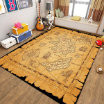 15 suurust Antiikpiraatide aardekaardi vaip magamistoa elutoa jaoks Boho dekoratsioon Laste roomamismatt Kolledži &uuml;hiselamu dekoratsioon 40x60cm (16x24in) beige
