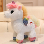 T&auml;idisega hobune Loom V&auml;rviline hobune Pl&uuml;&uuml;slelu Pehme vikerkaare poni &Uuml;kssarvik Padjad M&auml;nguasjad lastele Loomakujuline nukk S&uuml;nnip&auml;evakingitus t&uuml;drukutele 25cm-9.84inch