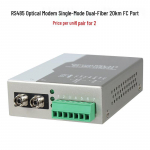 2-kanaliline RS485 fiiberoptiline modem