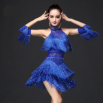 Ladina tantsukleit naistele/t&uuml;drukutele/daamidele seksikas tuttuidega Salsa/Ballitantsu/Tango/Cha Cha/Rumba/Samba/Ladina tantsukleidid S