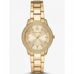 Michael Kors Slim Runway Roosakuldse Tooniga Roostevabast Terasest Naiste K&auml;ekell MK1057 kuld