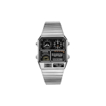 CITIZEN Kvartsmehhanismiga Roostevabast Terasest Rihmaga K&auml;ekell Unisex Must T&auml;hikuga JG2101-78E Silver Strap