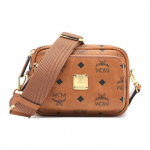 MCM Aren Visetos Monogramiga Kaetud L&otilde;uendist Mini &Otilde;la-Risti Keha Kott Unisex kotid Pruun Konjak MMRAAKC03CO001 Basic Set (Bag+Dust Bag)