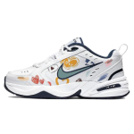 Nike Air Monarch 4 Slip Resistant Abrasion Resistant Support Low top Chunky Sneakers Unisex Blue White 415445-102(Team10-) 38