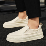 Meeste kingad must valge vabaaja meeste jalavarjud Meeste mokassiinid kingad Ehtsast nahast meeste lamedad mood Luksuslikud &auml;rijalatsid 7 beež