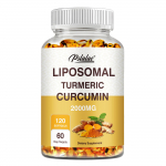 LIPOSOMAALNE KURKUMIIN, Maksimaalse Tugevusega Ekstrakt Liigeste Tervise ja Seedimise jaoks, 100% Puhas, 2000mg 120