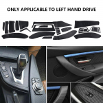 Uus 3D Auto Salongi Matt Must S&uuml;sinikkiust Kleeps Liistak Kleebis BMW 3. Seeria F30 F31 F35 2013-2017 jaoks K&otilde;rge Kvaliteediga Autoosa CHINA