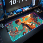 Anime haikyuu tapeet Hiirematt RGB M&auml;ngurihiirematt Suur LED-matt PC-lauamatt Helendav hiirematt Suured klaviatuurimatid Lauavaip 600x300x3mm
