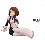 MHA Anime Kuju Toga Himiko tegevuskuju istuvas poosis Uraraka Ochako kujuke PVC mudel kuju kaunistus m&auml;nguasi s&uuml;nnip&auml;evakingitus 16CM 10-16CM