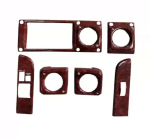 Toyota Land Cruiser 70. seeria 1984&ndash;2006 armatuurlaua liist: 6-osaline puidus&uuml;&uuml;ga komplekt ABS Material black