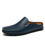 Meeste nahast slip-on muulad: Vabaajalikud kevad/suvised madalad s&otilde;idukingad 46 gray