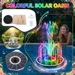 16cm &uuml;mmargune p&auml;ikesepaneeliga purskkaevupump v&auml;liaia veebasseini kaunistus RGB LED-valgustite ja p&auml;ikesepaneeliga t&ouml;&ouml;tava veespreieriga tiigile One Size
