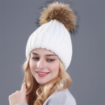 Xthree Ehtsa Karvaga Tutiga Kootud Talvem&uuml;ts Naistele M&uuml;ts Beanie M&uuml;tsid Br&auml;ndiuus Paks Naiste M&uuml;ts Skullies Beanie M&uuml;tsid valge