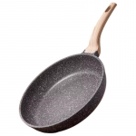 CAROTE Lamep&otilde;hjaga pann, Praepann lihale, Kleepumatu pann koduseks kasutamiseks, Titaanpann, V&auml;ike praepann munadele induktsioonpliidile, 24cm ilma kaaneta must