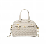 MICHAEL KORS k&auml;ekott Williamsburg klassikaline presb&uuml;oopiline logo ketiga lukuga nahkdetailidega kott k&auml;es kantav &otilde;lakott crossbody kott naiste valge