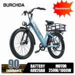 BURCHDA AZ26 1000W T&auml;iskasvanute Elektrijalgratas 48V 20AH Eemaldatav Aku, 26 Tolli 3.0 Paksude Rehvidega E-bike Linna S&otilde;iduks