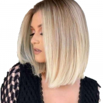 Bobo Parukas Naiste L&uuml;hikesed Parukad Kunstjuuksed Sirge Ombre Blondi Parukas Moodne Cosplay Parukas Peo T&uuml;drukud Rollim&auml;ng Igap&auml;evane Looduslik Juuste