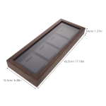 Naturaalse puidus&uuml;&uuml;ga medalite kuvamisraam Shadow .13 X 6.5 tolli Jooksumaratoni trofeehoidja Seinale paigaldatav auhindade vitriin must