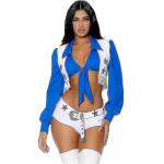Halloweeni karnevalipidu Dallas Lehmakost&uuml;&uuml;m Cheerleader Cosplay Kost&uuml;&uuml;m Seksikas Keskkooli V&otilde;istlus Cheerleading Tants Peokost&uuml;&uuml;m M