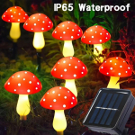 20 tk P&auml;ikesetoitega Punast Seenevalgustit V&auml;litingimustes Aia Kaunistus 8 Valgustusrežiimiga Terrassi, Tee, Peo Aia Kaunistuseks 12pcs Red Mushroom