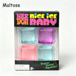 Needoh Nice Ice Baby Fidget Kuubikute Komplekt 4 tk Super Tugevad Pigistatavad Sensorilised M&auml;nguasjad Mittetoksilised S&auml;delevad Maltoosist Pigistatavad M&auml;nguasjad ADHD Kingitus