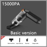 Uus 15000PA juhtmeta kodutolmuimeja USB-laadimisega 120 W kaasaskantav puhastusseade Mini m&auml;rg- ja kuivtolmuimeja majapidamisauto must
