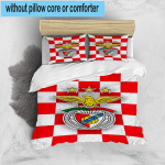 3 tk Benfica Jalgpalliklubi Prinditud Voodipesukomplekt Tekikoti Sulgemine Sisaldab 1 Tekikotti & 2 Padjap&uuml;&uuml;ri Voodipesukomplektid Kodu Dekoor Kingitused 135cm*200cm