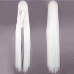 Unisex 150 cm pikk sirge animev&auml;rviline cosplay-parukas gray