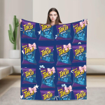 Takis Chili Chips Tekk Pehme Soe Uudne Pl&uuml;&uuml;sist Visketekk Kodu Dekooriks Piknikuks Flanell Voodikate Voodikate 75x100cm (30x40inch) blue