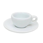 Uus Paksenatud &Uuml;mmarguse Suuga Valge Espresso Itaalia Kohvikontsentraadi Tass Alustass 50ml Paks Isoleeritud Keraamiline Kohvitass Portselan 50ml white