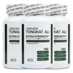 Longjack Tongkat Ali Ekstra Tugevus (1200 mg ekvivalent) - Energia ja vastupidavuse tugi (120 Taimset Kapslit) 3pack